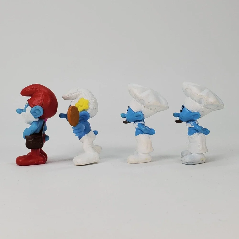 McDonalds Smurfs 2 Toy Figures Set of 4 Papa Vanity Chef‎ 2013 Peyo Happy Meal